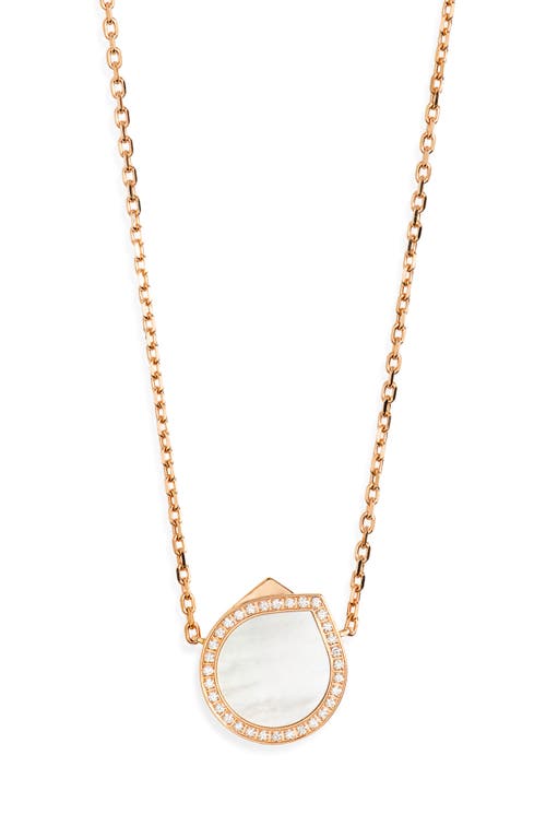 Repossi Antifer Diamond Pavé & Mother Of Pearl Pendant Necklace In Gold