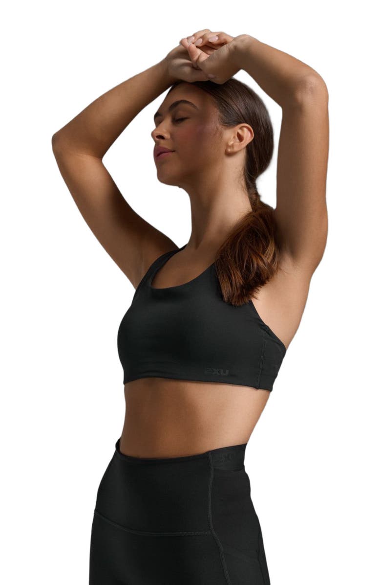 2XU Form Strappy Low Impact Bra, Alternate, color, Black/Black