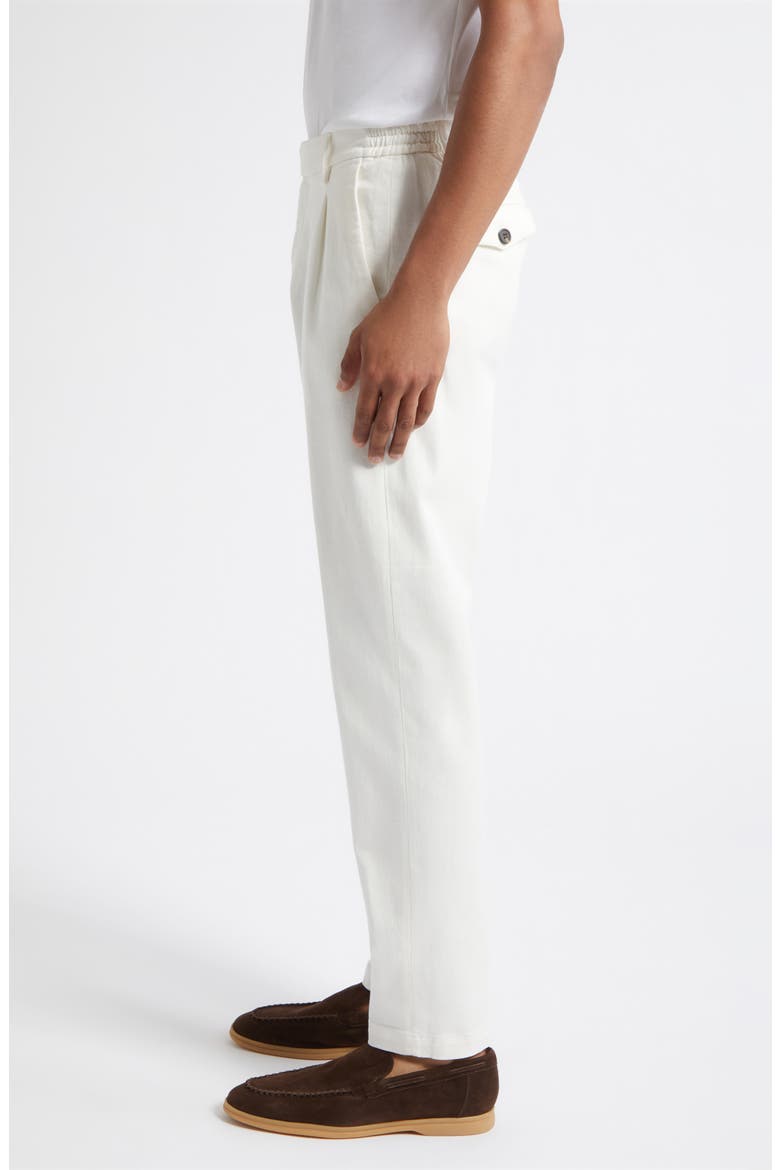 Cotton Stretch Twill Tapered Pants, Alternate, color, 01N WHITE