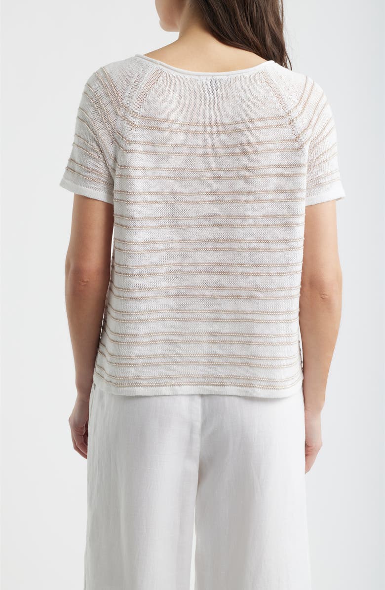 Eileen Fisher Open Stitch Organic Linen Blend Sweater, Alternate, color, 