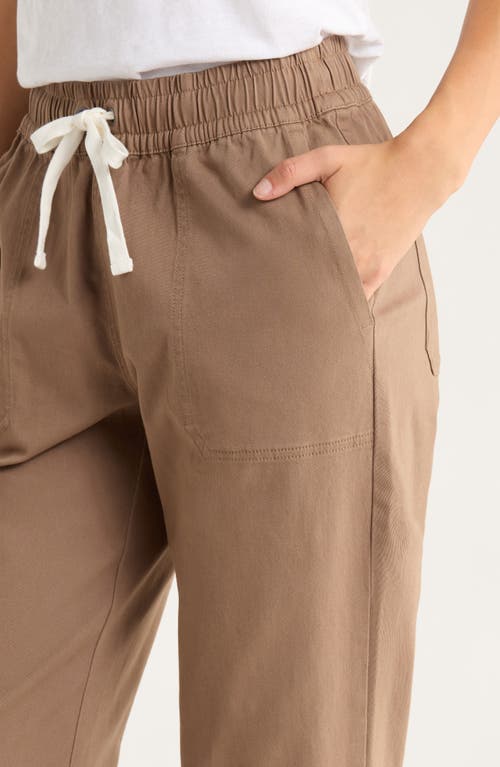 Free Fly Pacifica Stretch Twill Drawstring Pants In Brown