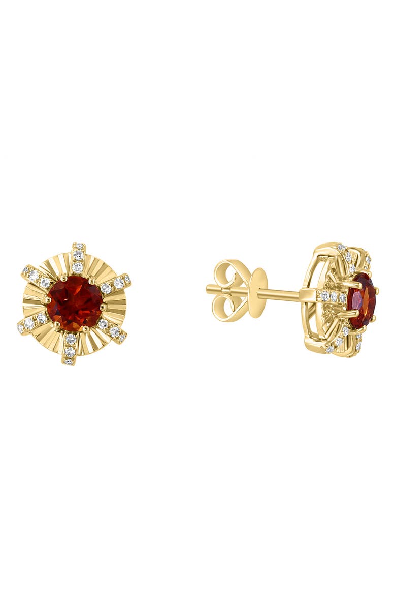 EFFY Diamond & Citrine Burst Stud Earrings, Main, color,