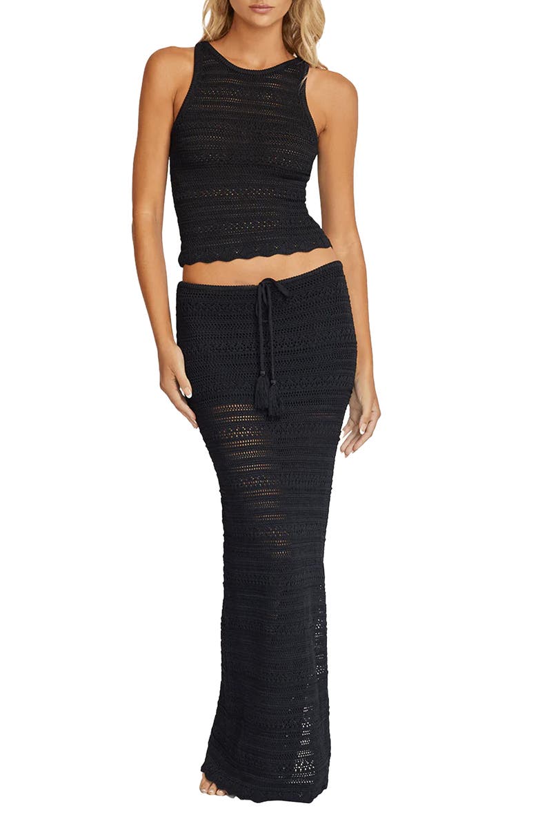 PQ SWIM Sheer Cover-Up Top, Main, color, Black