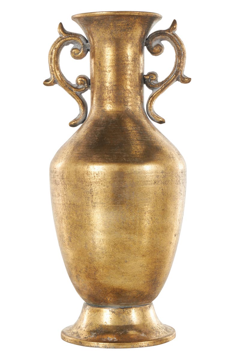 VIVIAN LUNE HOME Antiqued Metal Vase, Alternate, color,