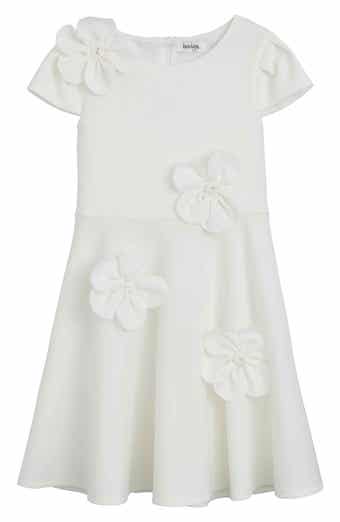 Speechless Kids' 3D Flower Techno Scuba Knit Dress