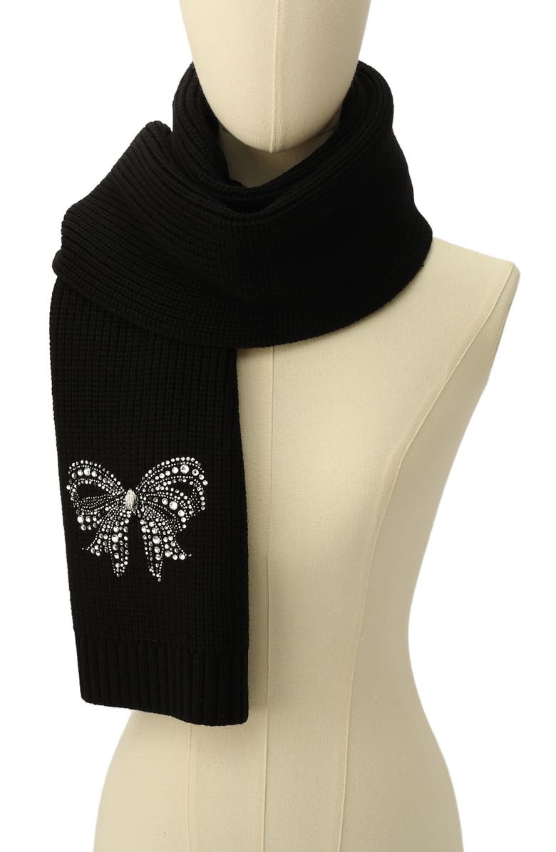 Kurt Geiger London Crystal Bow Scarf, Alternate, color, 