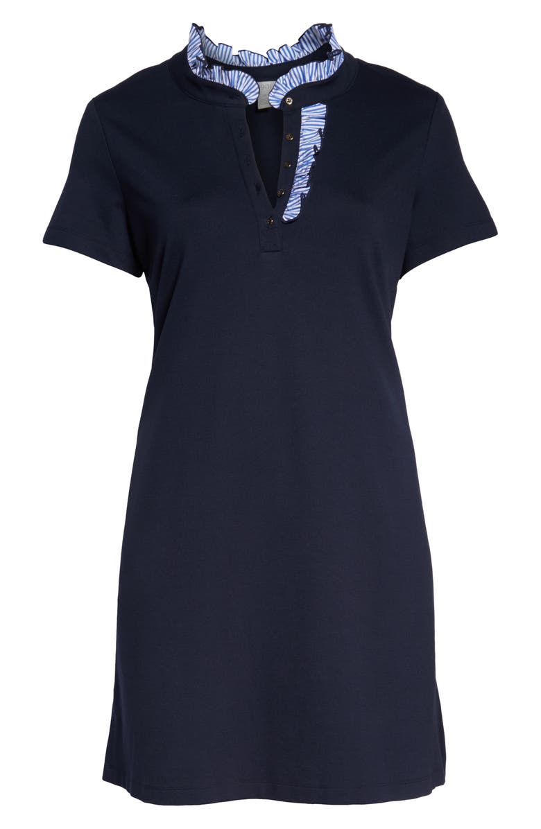 1901 Ruffle Trim Polo Dress, Alternate, color,