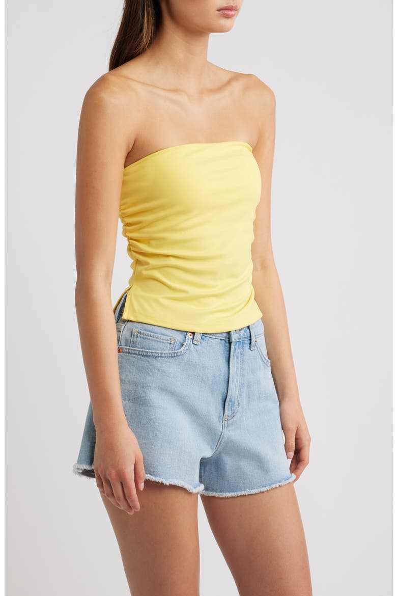 Ophelia Ruched Tube Top, Alternate, color, YELLOW