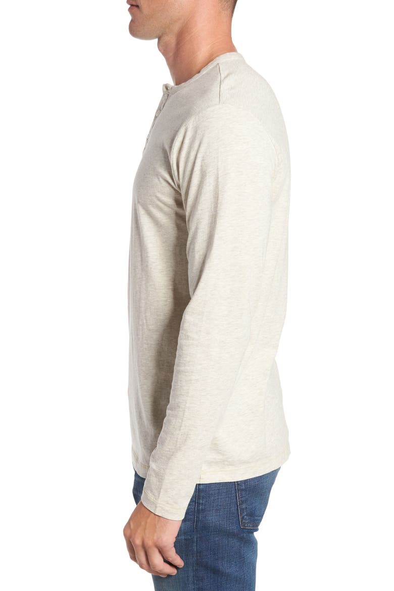 Daily Long Sleeve Organic Cotton Henley, Alternate, color, BIRCH WHITE