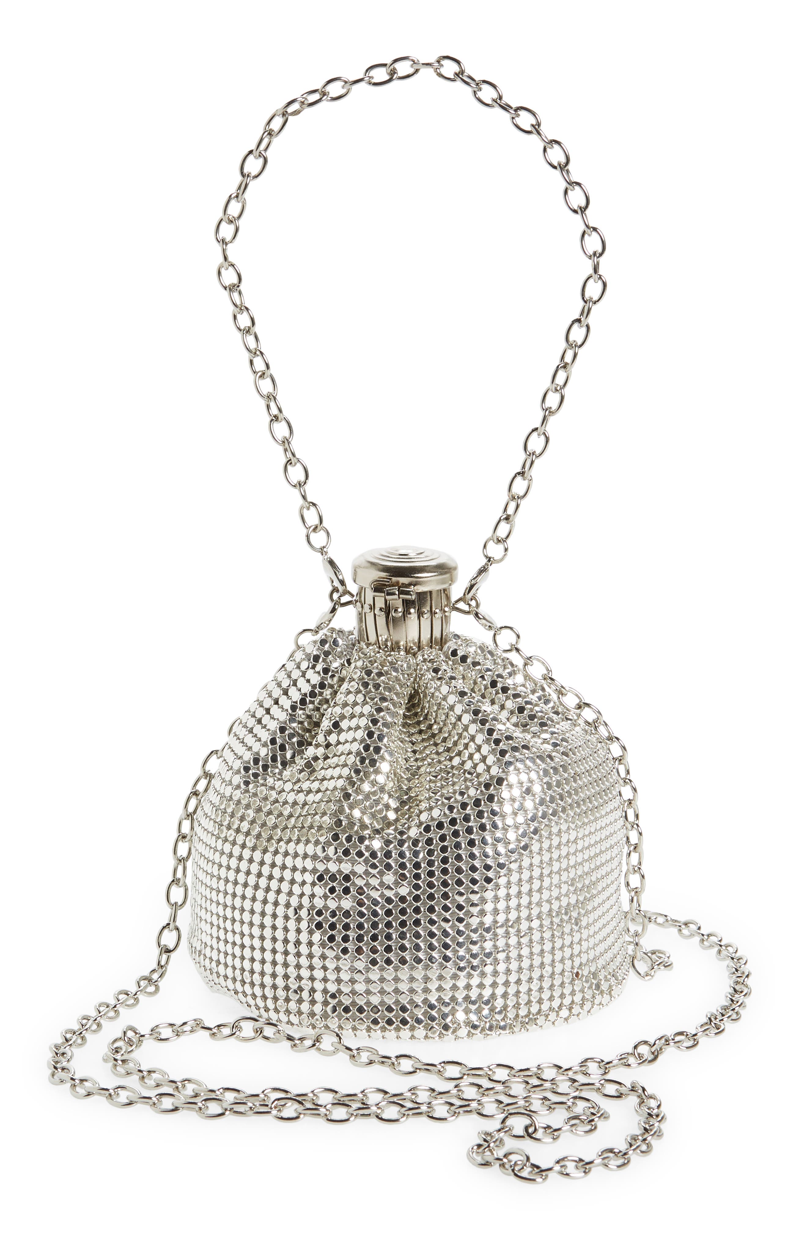 Whiting & Davis Millie Gate Top Clutch, Alternate, color, 