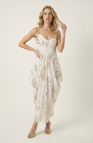 Modenaire Embroidered Sequin Midi Dress