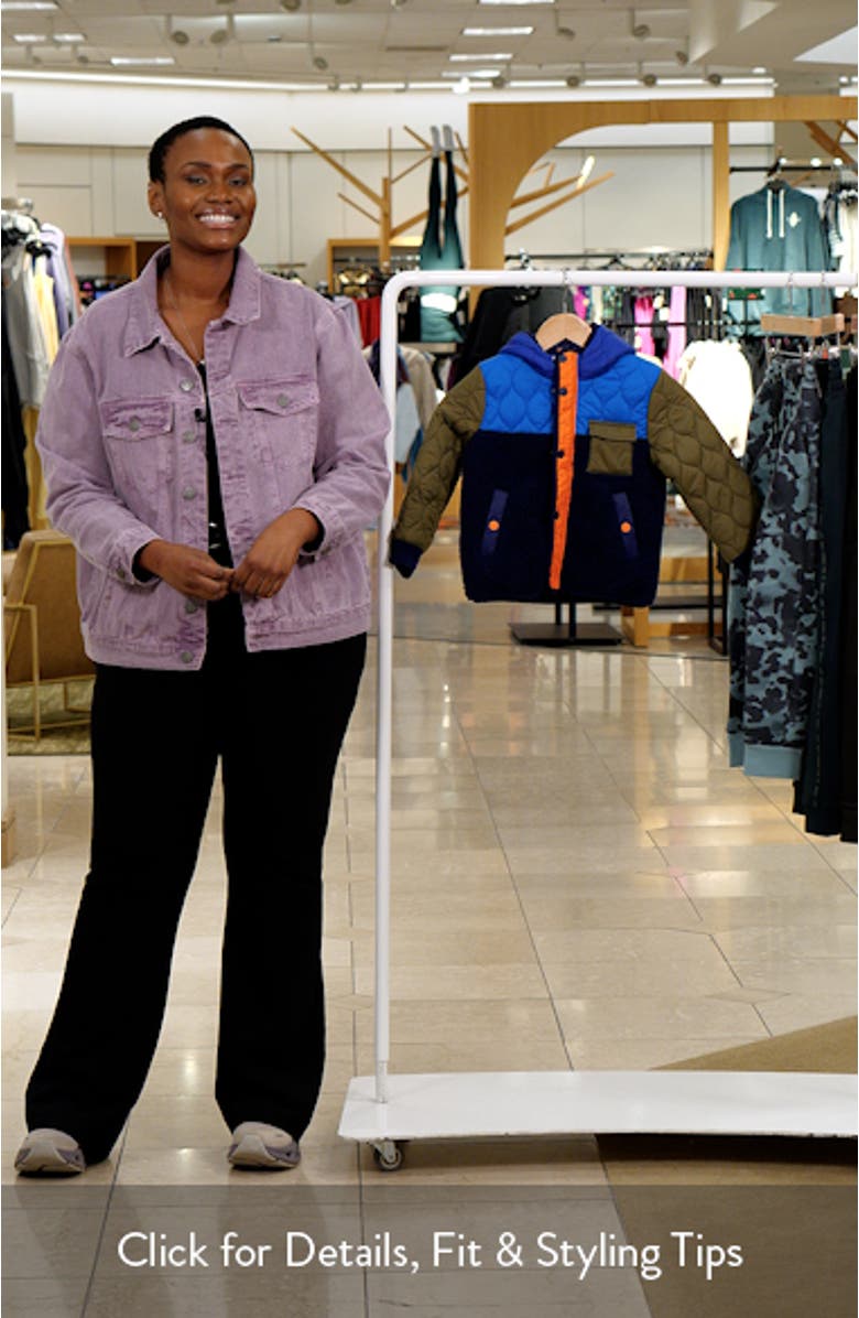 Kids' Colorblock Mixed Media Jacket, sales video thumbnail