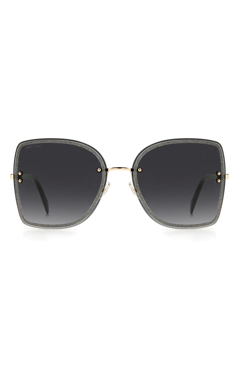 Jimmy Choo Letis 62mm Gradient Oversize Square Sunglasses, Main, color,