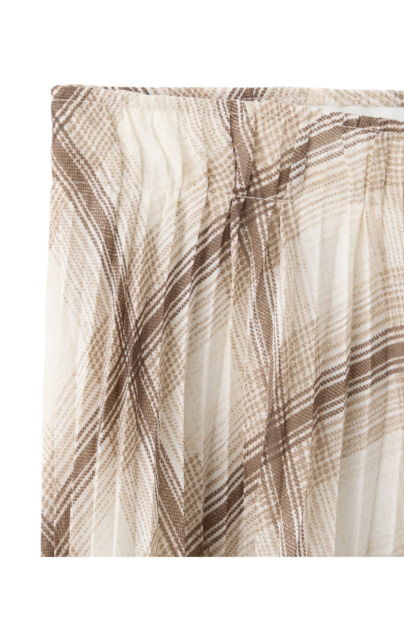 MANGO Check Pleated Maxi Skirt (Women) | Nordstrom