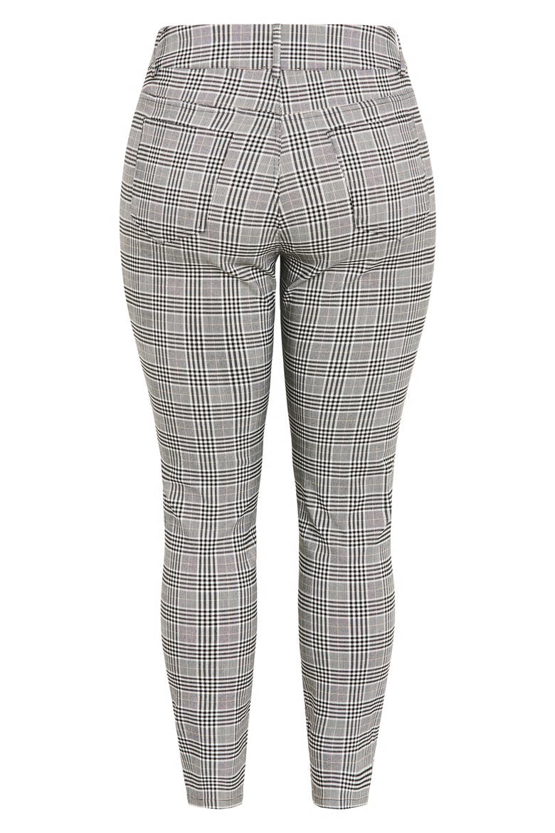 Bengaline Check Skinny Leg Pants, Alternate, color, BLACK CHECK