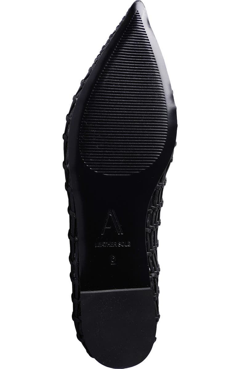 Artisan Crafted By Zigi Poppie Pointed Toe Flat, Alternate, color, Black Leather