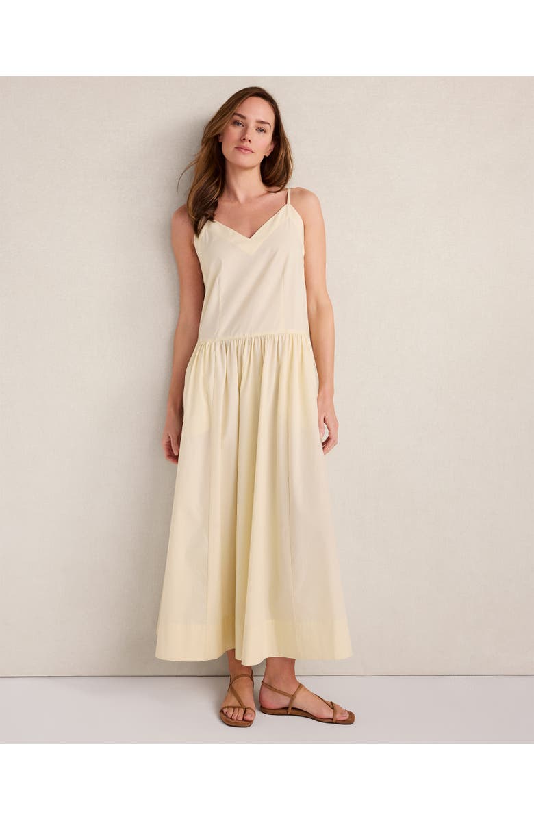 Haven Well Within Organic Cotton Poplin Strappy Maxi Dress, Main, color, Straw