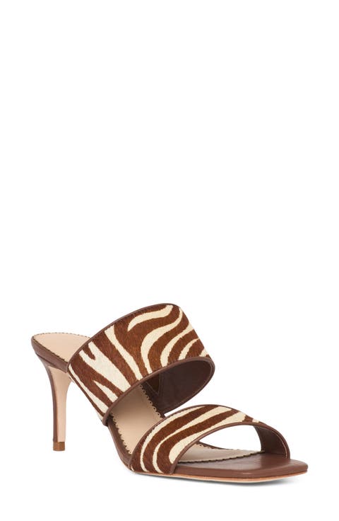 Sutton Zebra Haircalf Slide Sandal