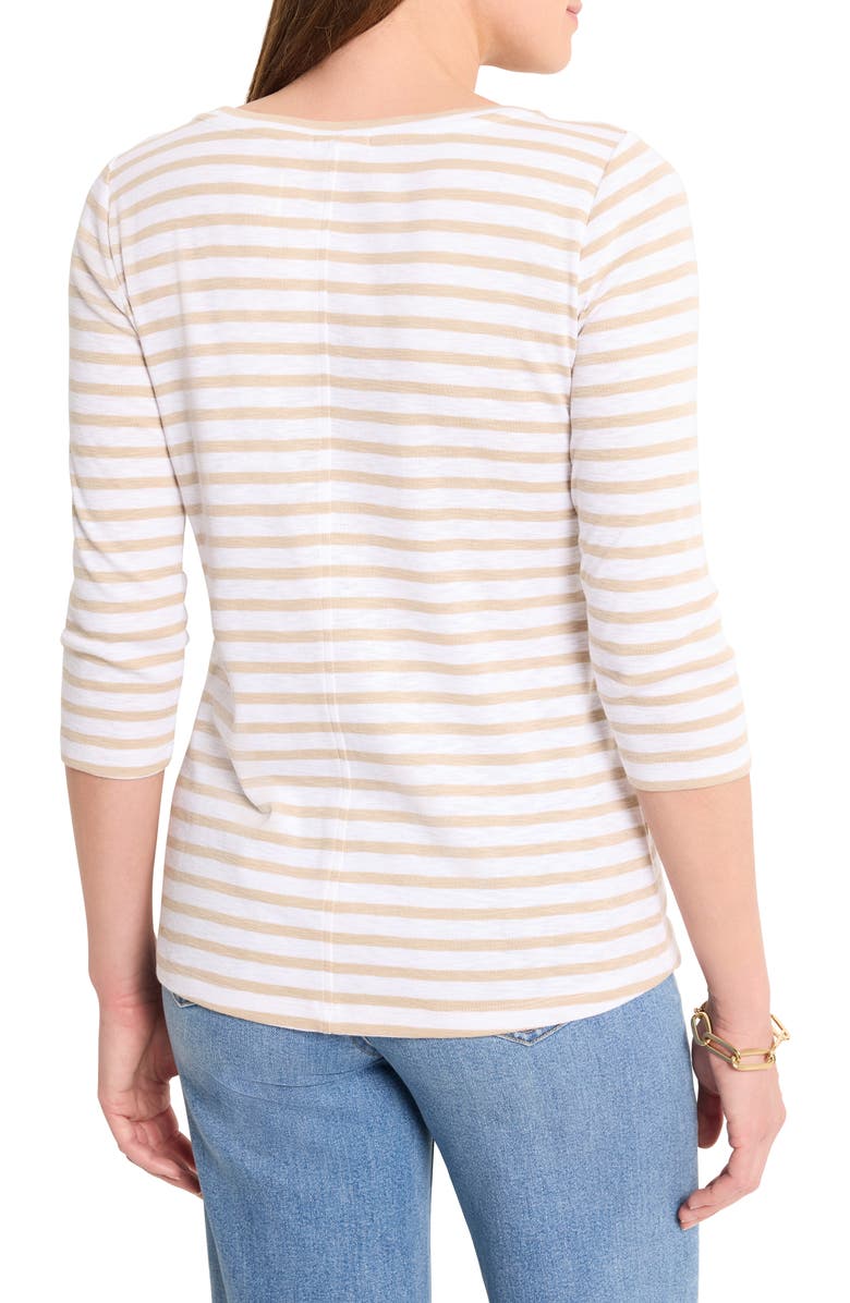 NZT by NIC+ZOE Stripe Boat Neck T-Shirt, Alternate, color, Neutral Multi