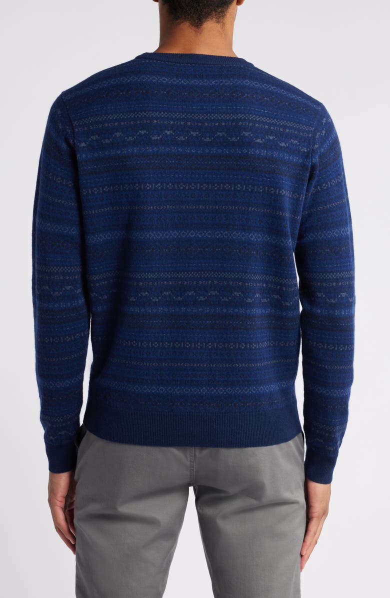 Peter Millar Midnight Fair Isle Wool & Cashmere Sweater, Alternate, color,