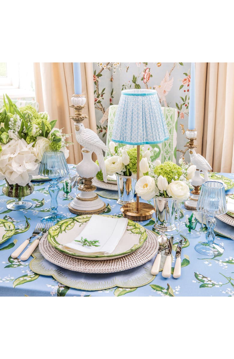 Mrs. Alice Soft Blue Lotus Lampshade, Alternate, color, Blue