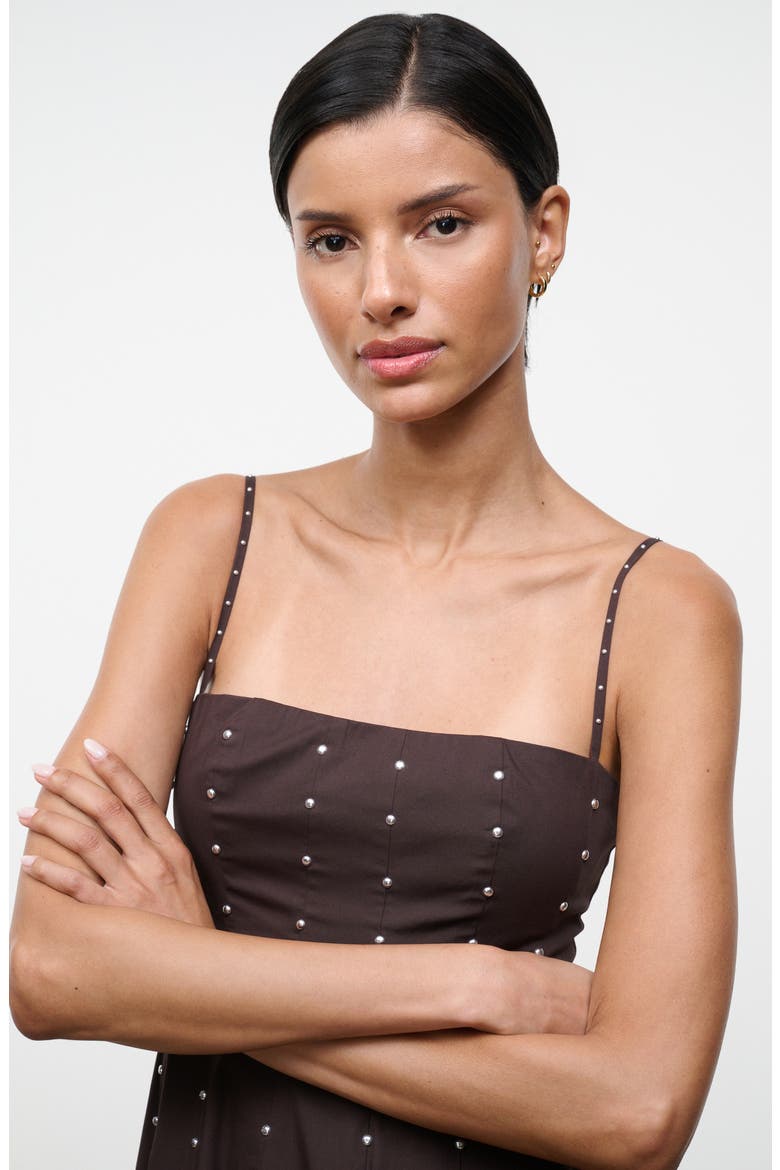 Wylie Stud Sleeveless Maxi Dress, Alternate, color, EARTH STUDS
