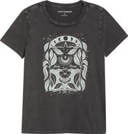Lucky Brand Moon Flower Graphic Cotton T-Shirt