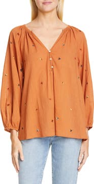 THE GREAT. The Derby Embroidered Top