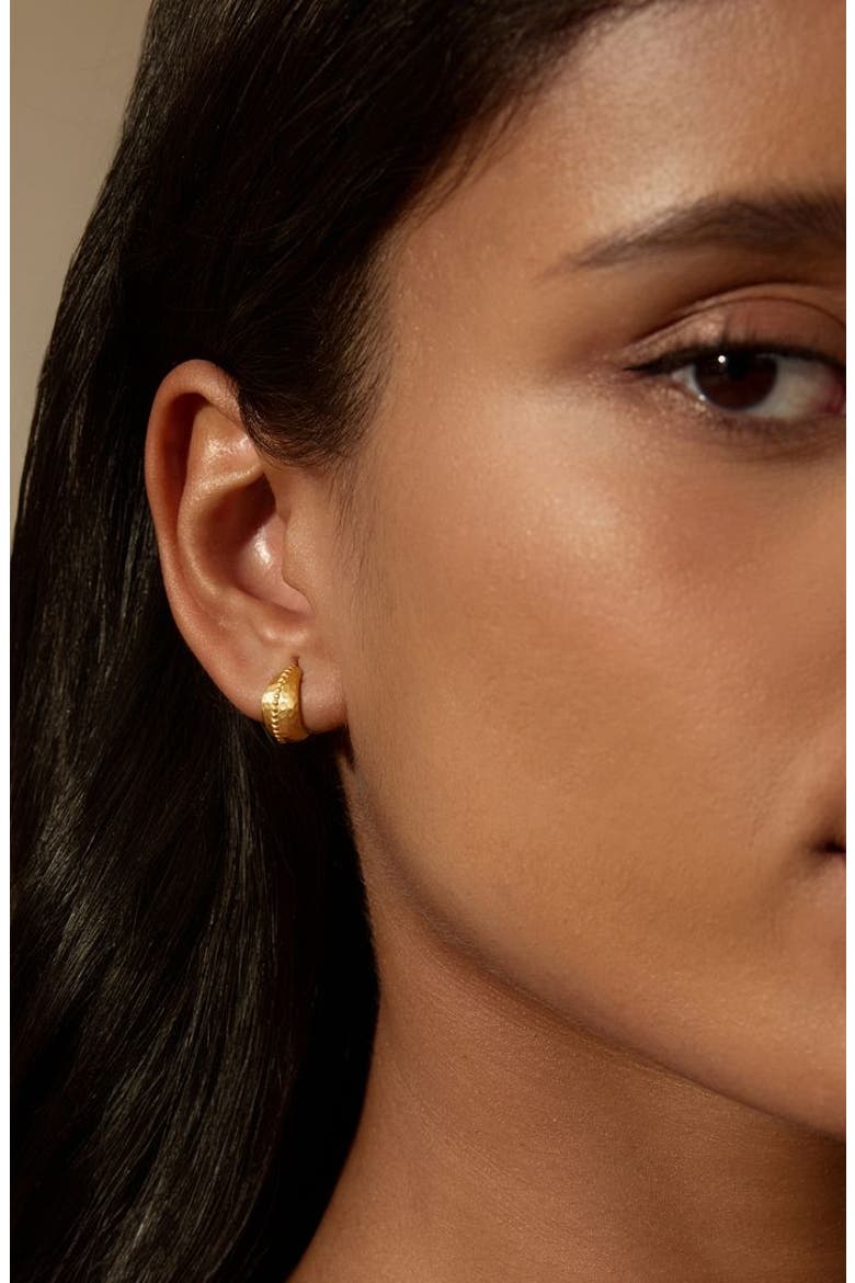Little Joys Dot Huggie Hoop Earrings, Alternate, color, Gold