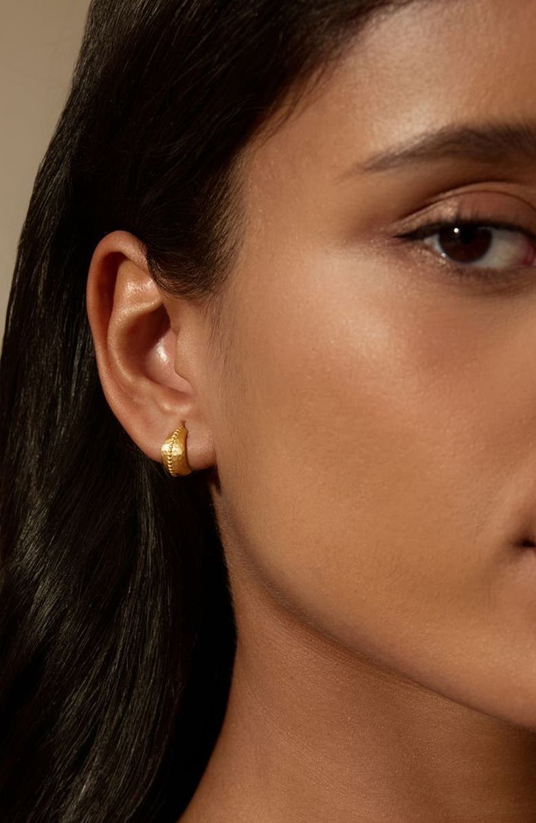 Satya Jewelry Little Joys Dot Huggie Hoop Earrings, Alternate, color, Gold