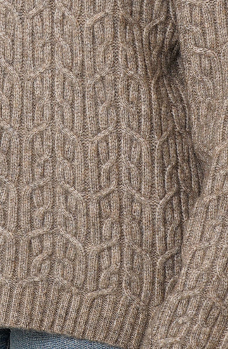 CYRUS Turtleneck Oversize Sweater, Alternate, color, Umber