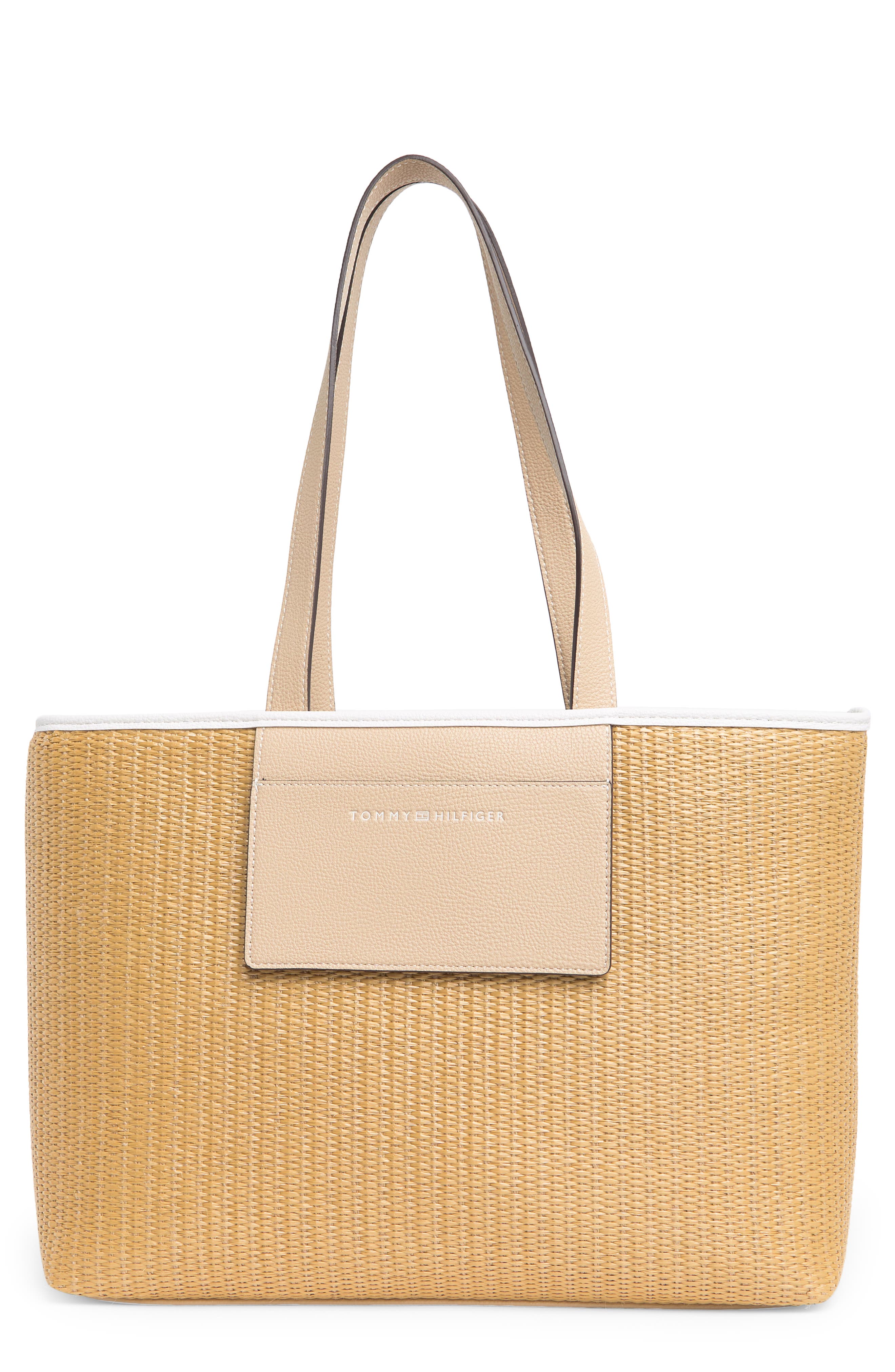 Tommy Hilfiger Keaton II Straw Tote, Main, color, 