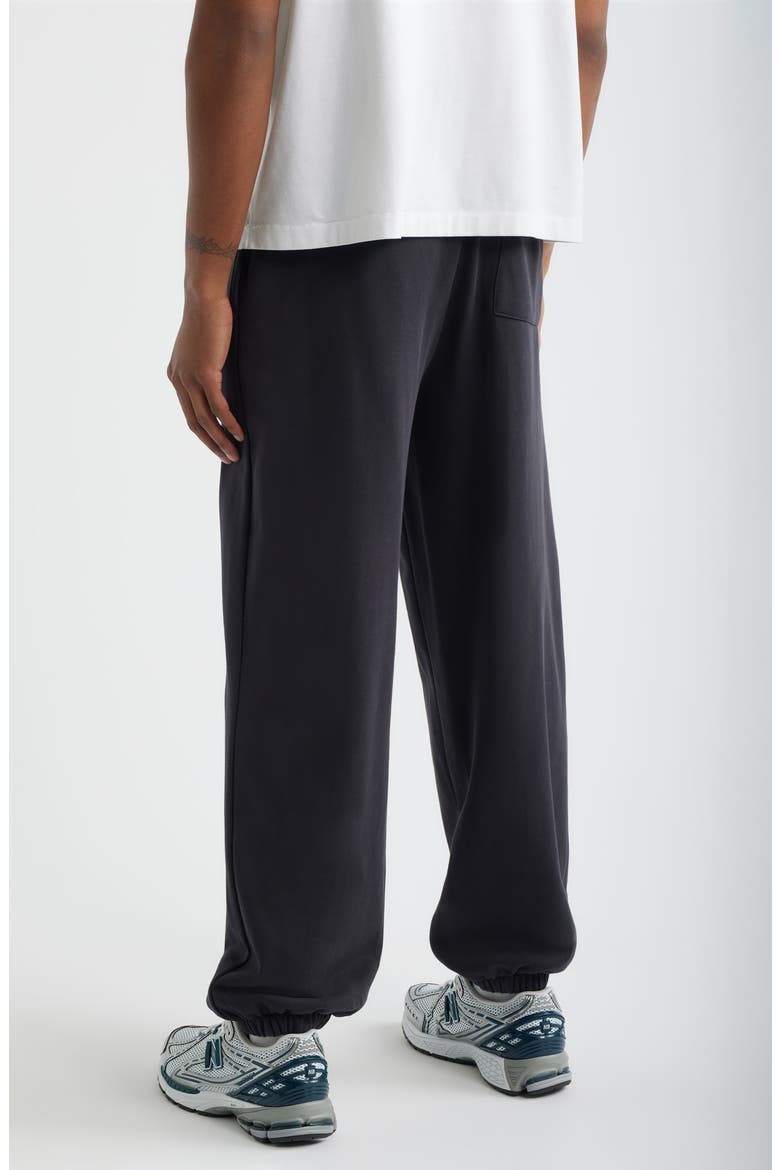 Baggy Cotton Sweatpants, Alternate, color, BLACK FADED