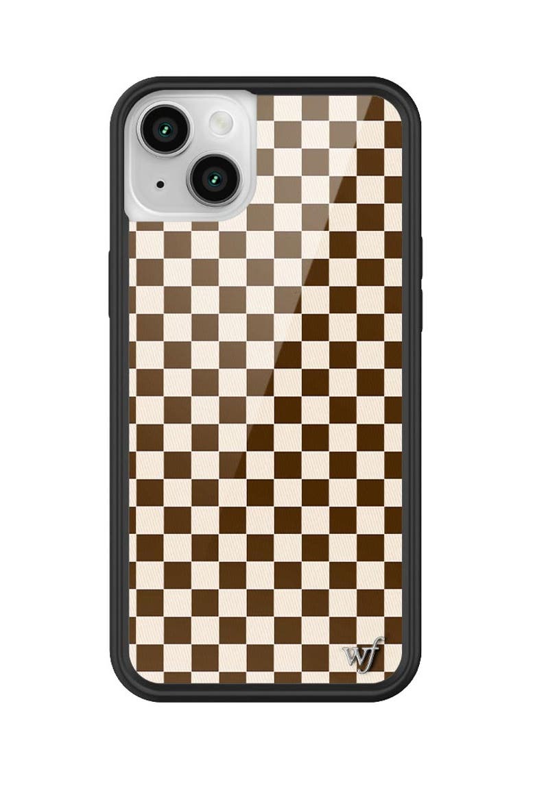 Checkers | Brown iPhone 14 Plus Case, Main, color, Brown