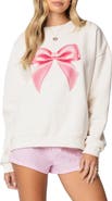 EDIKTED Bow Graphic Sweatshirt