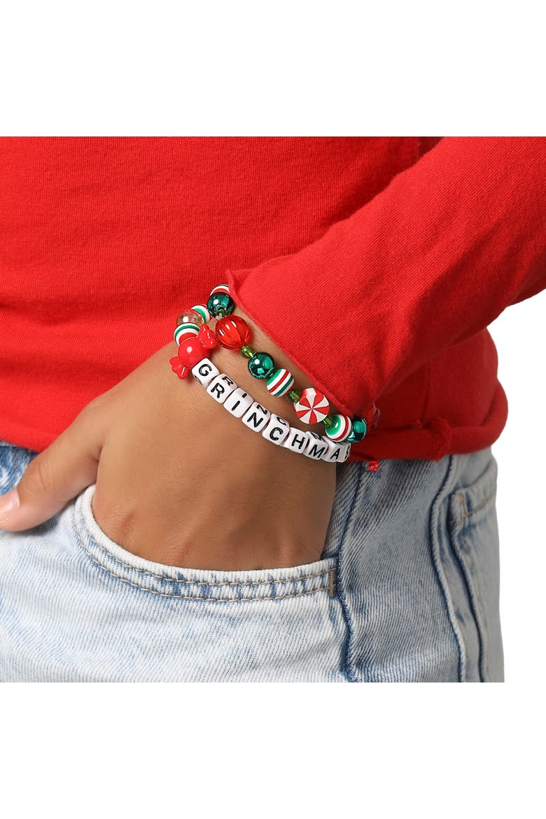 The Grinch Bracelet Set for Girls 2-Piece Official License, Alternate, color, Green
