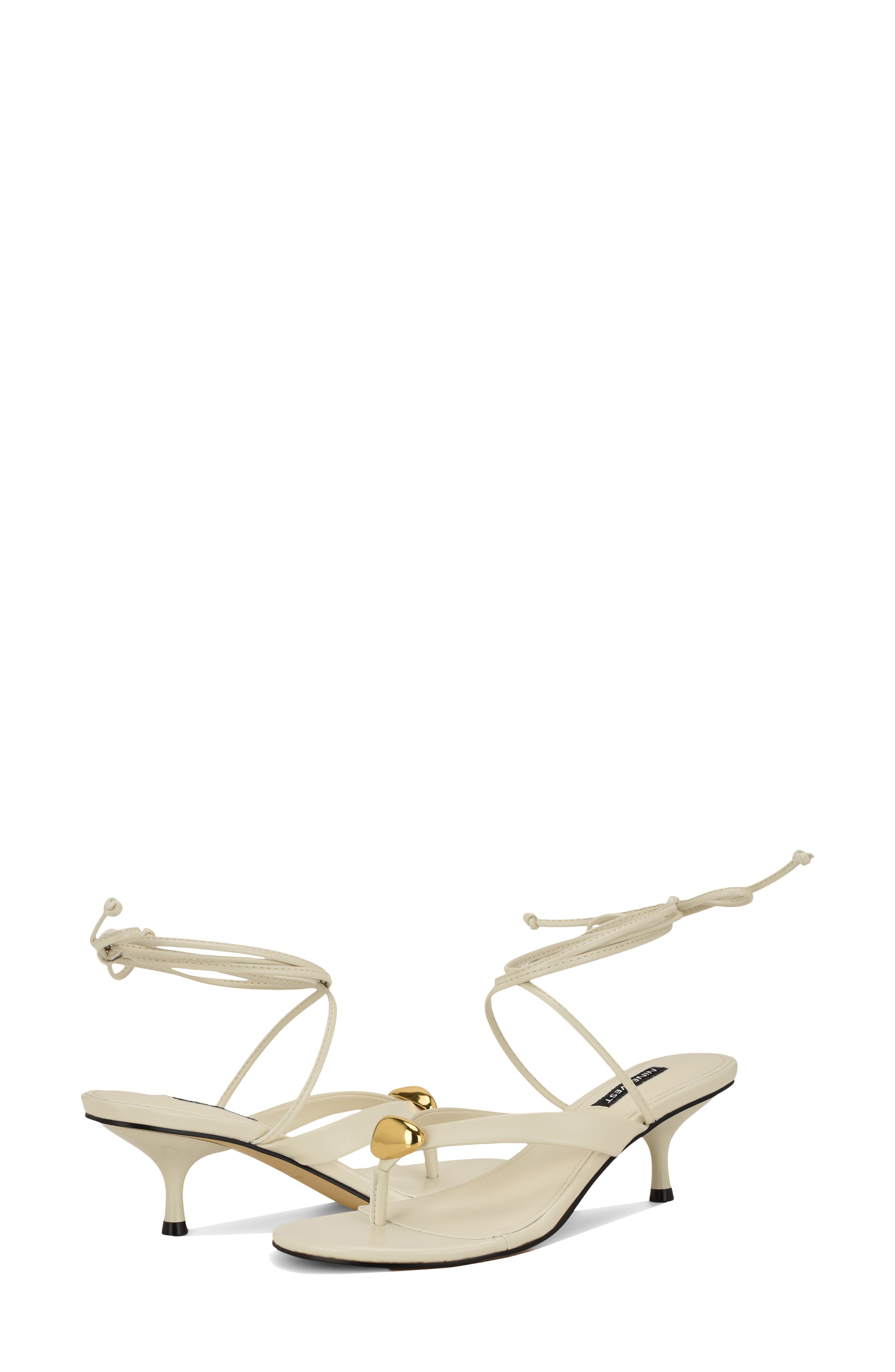 Batty Ankle Wrap Sandal, Alternate, color, IVORY