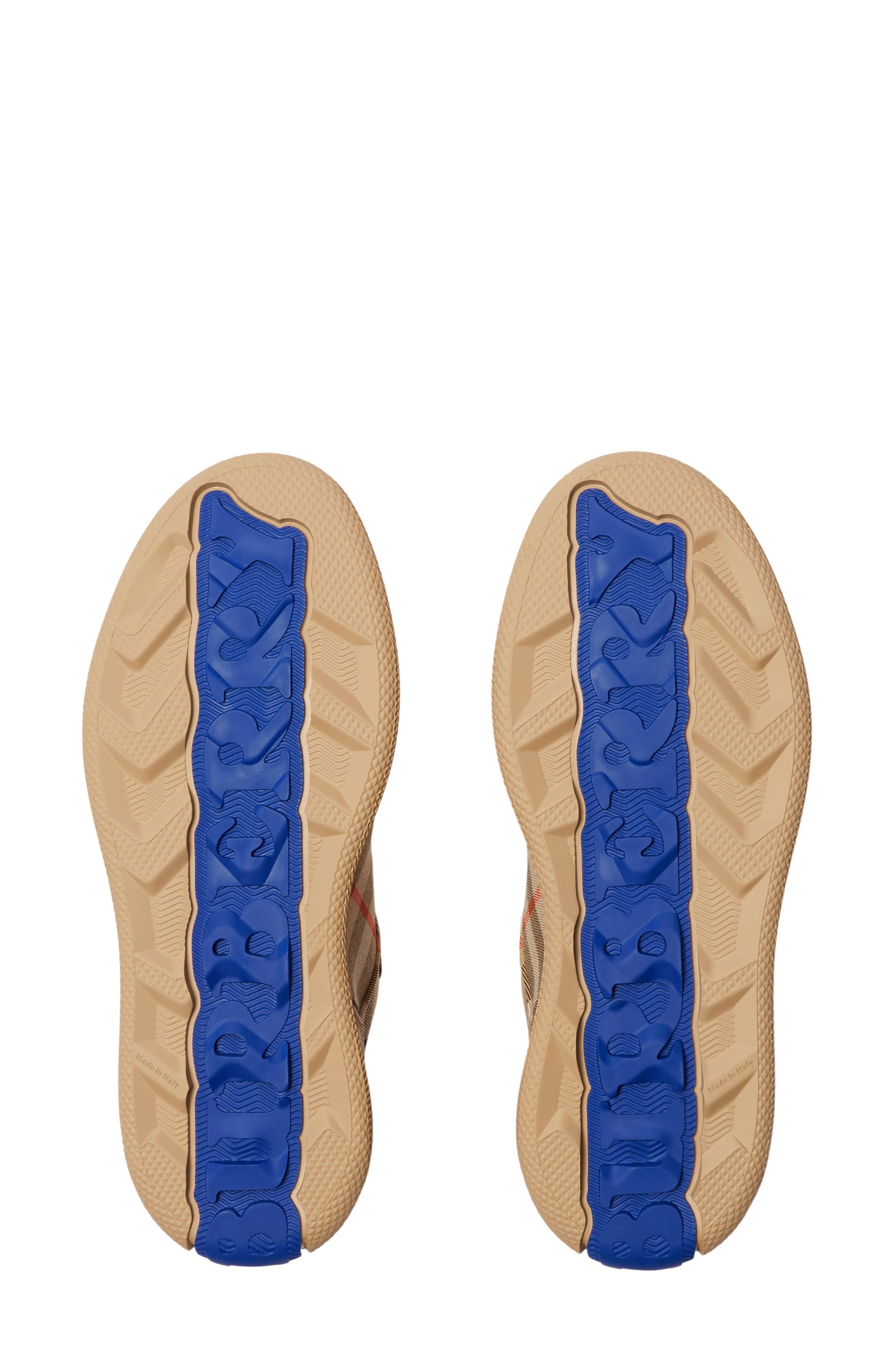 Burberry Terrace Check Sneaker, Alternate, color, Sand