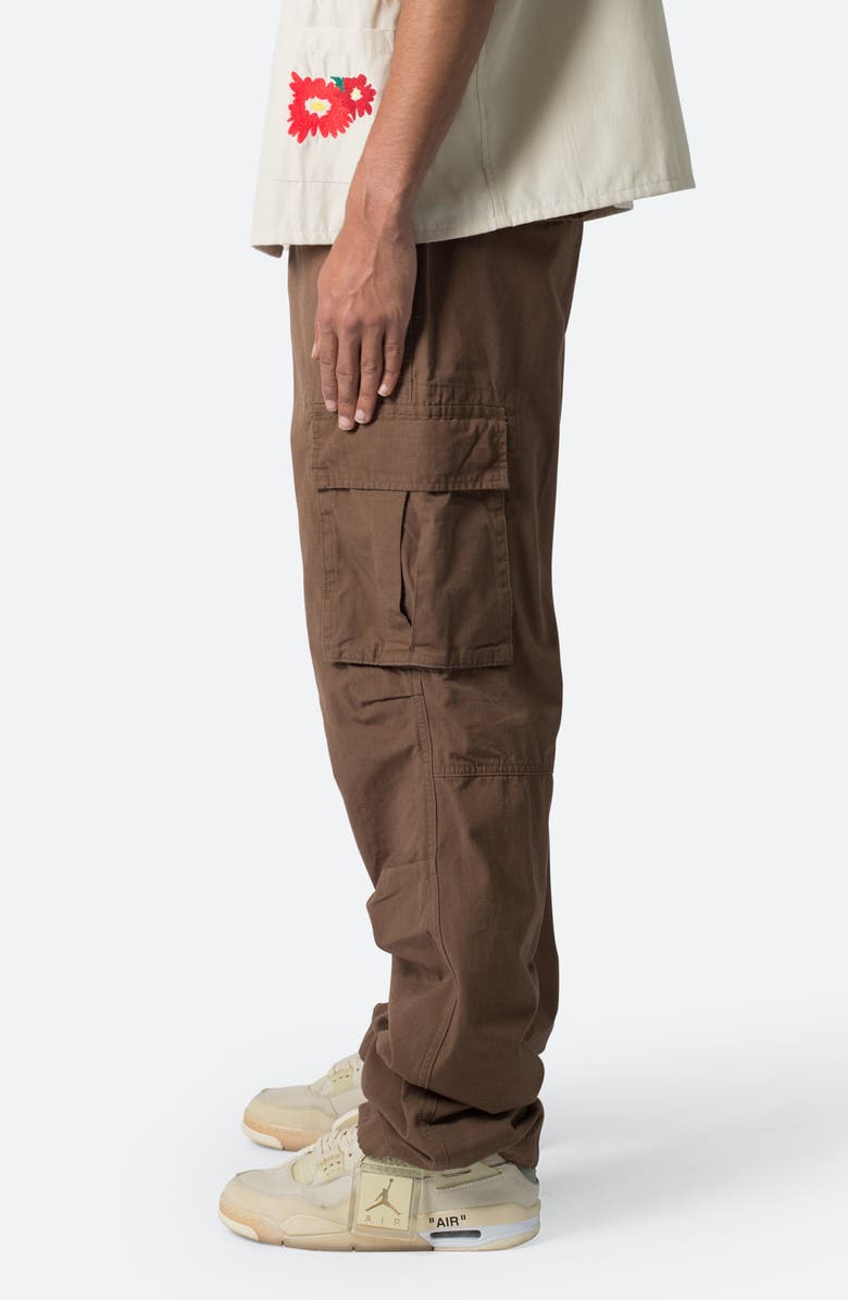 mnml Ultra Baggy Cotton Cargo Pants, Alternate, color, Brown