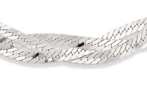 Savvy Cie Jewels Braided Chain Bracelet In Metallic