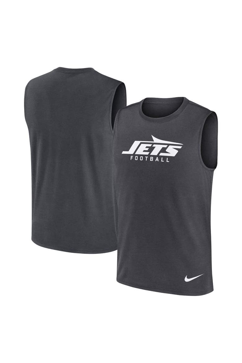 Men's Nike Charcoal New York Jets Primetime Legend Performance Muscle Tank Top, Main, color, Charcoal