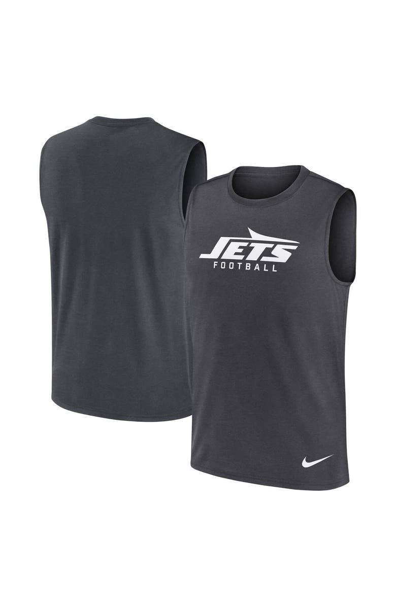 Nike Men's Nike Charcoal New York Jets Primetime Legend Performance Muscle Tank Top, Main, color, Charcoal