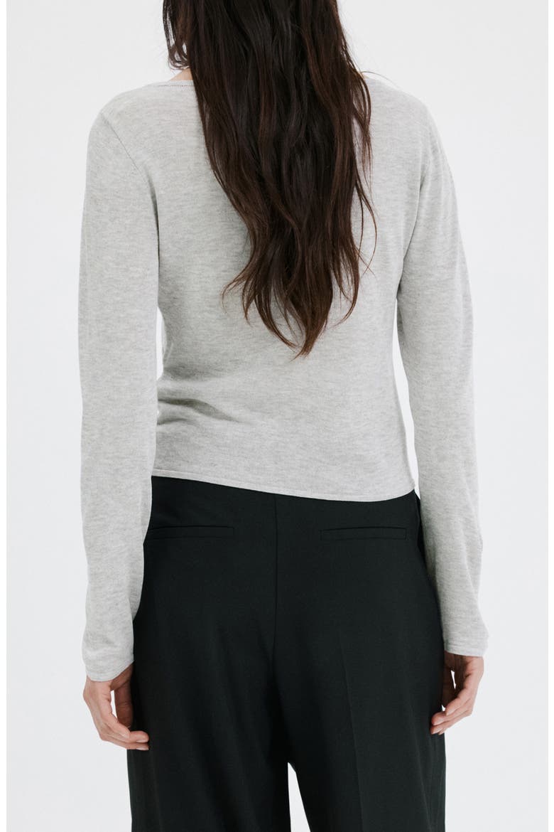 Cowl Front Sweater, Alternate, color, MEDIUM HEATHER GREY