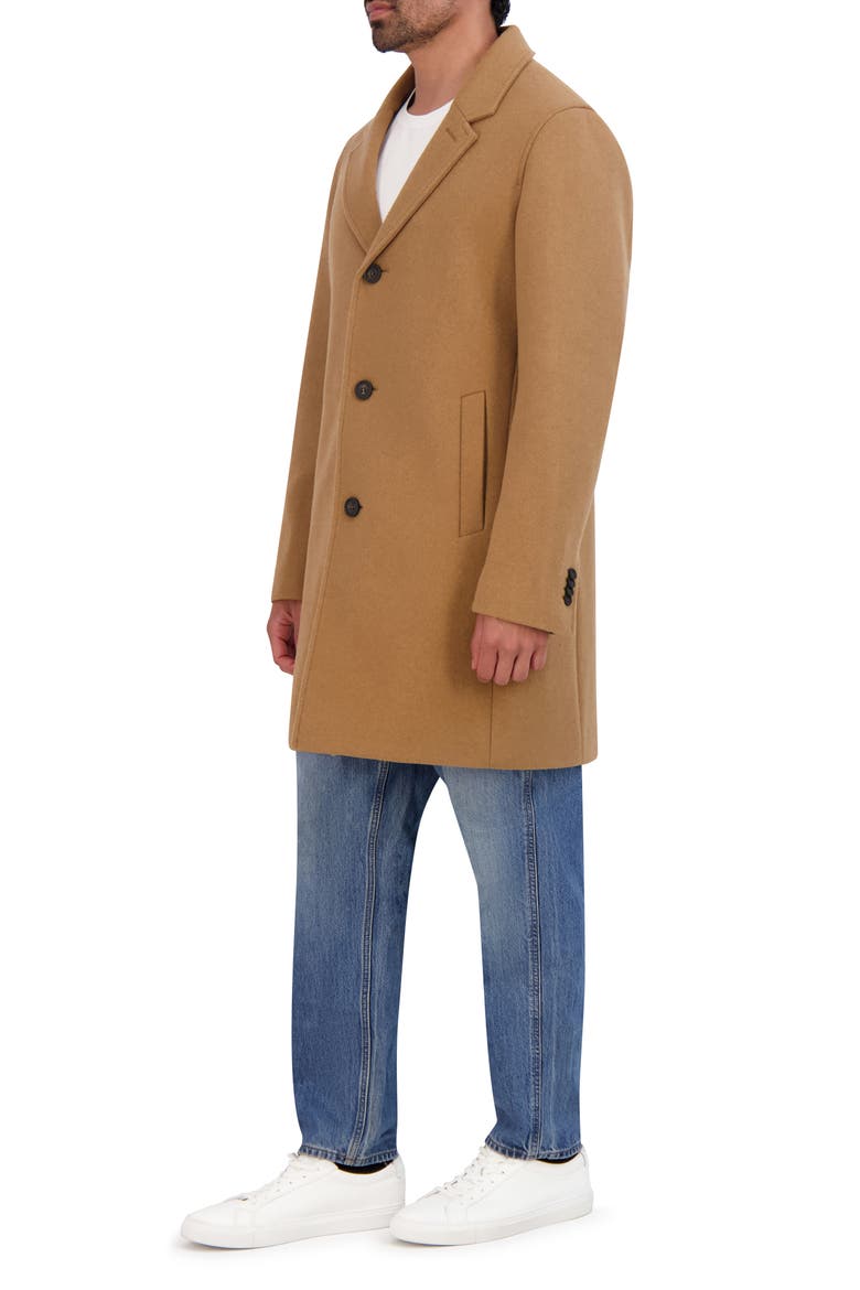 Regular Fit Stretch Wool Coat, Alternate, color, CAMEL