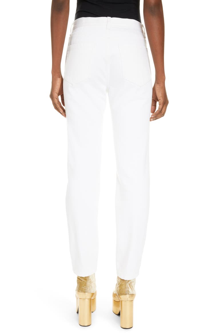 Perry Skinny Ankle Jeans, Alternate, color, WHITE