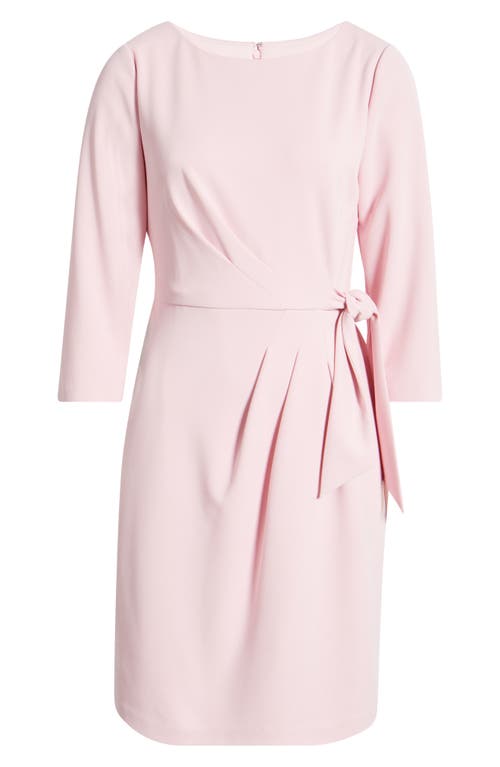 Tahari Asl Side Tie Long Sleeve Dress In Pink