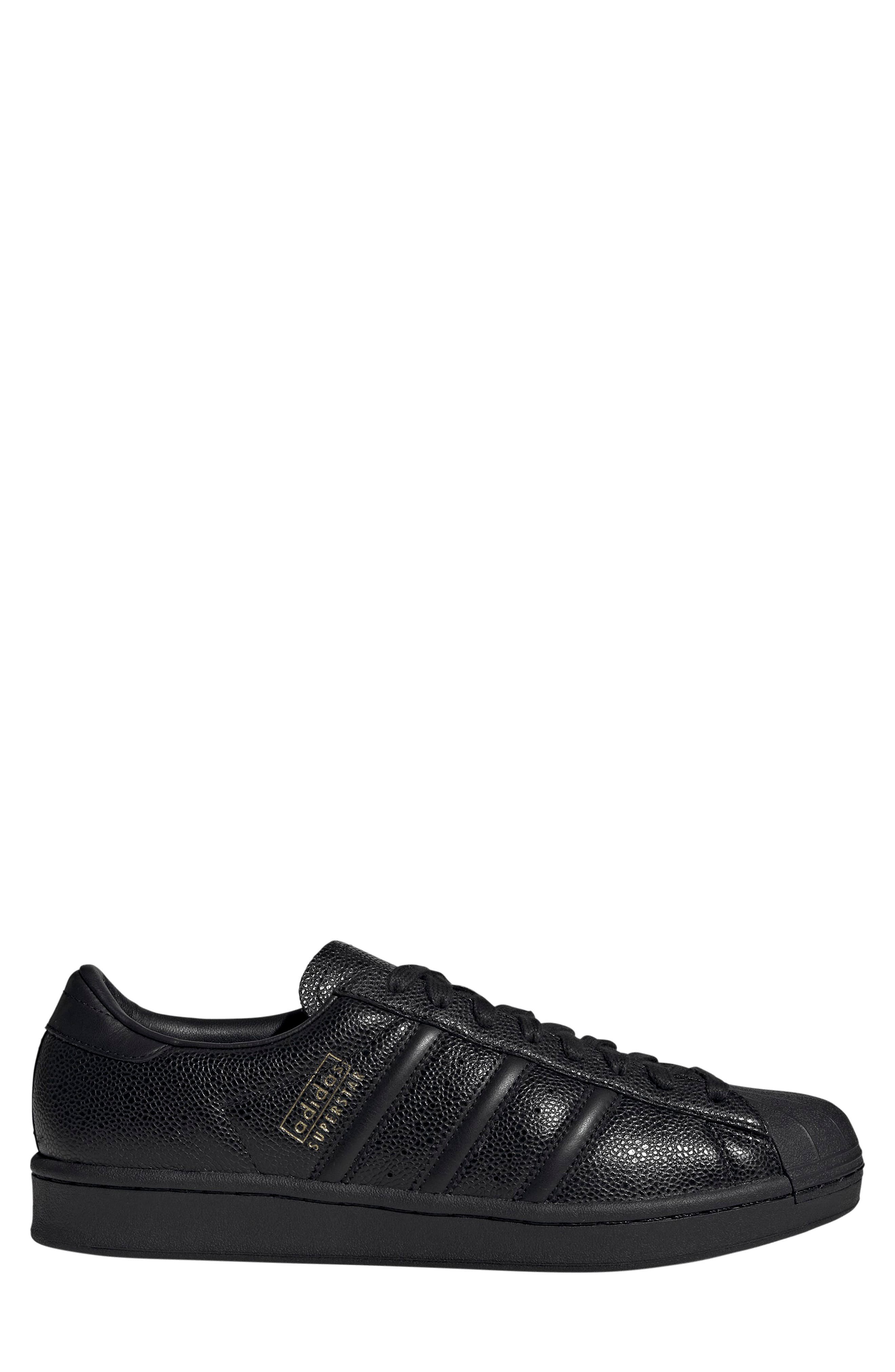Gender Inclusive Superstar Vintage Sneaker, Alternate, color, CORE BLACK/ CORE BLACK/ GOLD