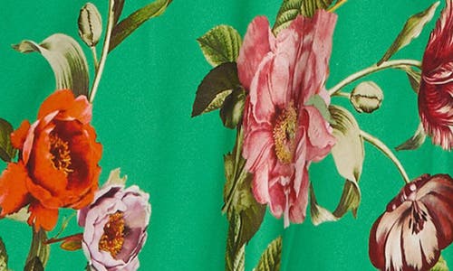 Alice And Olivia Paloma V Nk Cami Maxi Slip Dress Hamptons Floral In Green