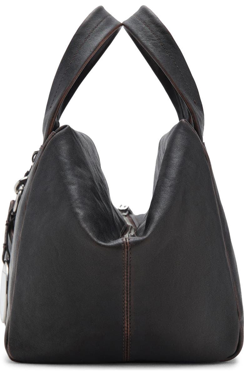 MANGO Leather Handbag with Charms, Alternate, color,