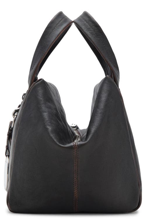 Mango Leather Handbag With Charms In Black